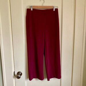 LOFT Wide-Leg Trousers – Wine/Maroon – Size XSP